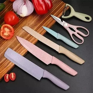 🔪 KIT DE COCINA PROFESIONAL DE 6 CUCHILLAS ✂️